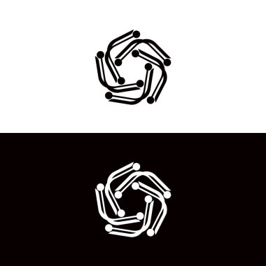 Çember vektör logo şablonu tasarımı. Çember simgesi çizimi