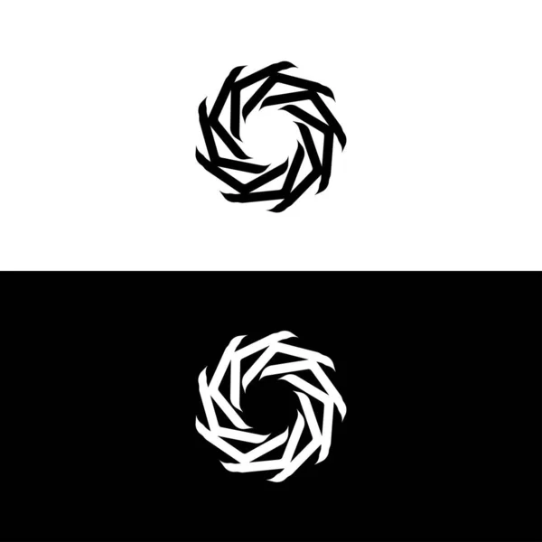 Desain Templat Logo Vektor Lingkaran Ilustrasi Siluet Lingkaran - Stok Vektor