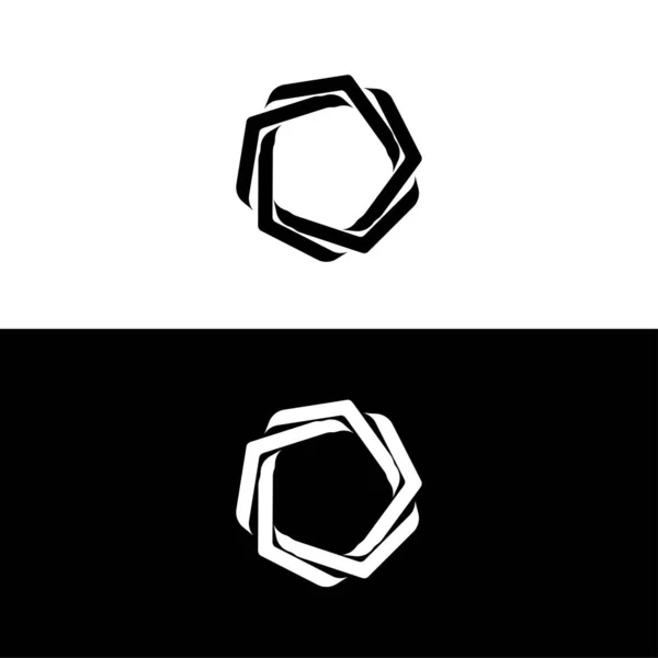 Σχεδιασμός Προτύπου Διανυσματικού Λογότυπου Εικόνα Σιλουέτας Κύκλου — Διανυσματικό Αρχείο