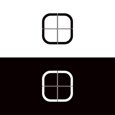Dikdörtgen vektör logo şablonu tasarımı