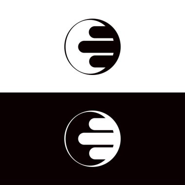 Çember simge vektör logo şablonu tasarımı. Çember siluet çizimi