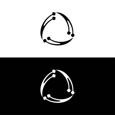 Çember simge vektör logo şablonu tasarımı. Çember siluet çizimi