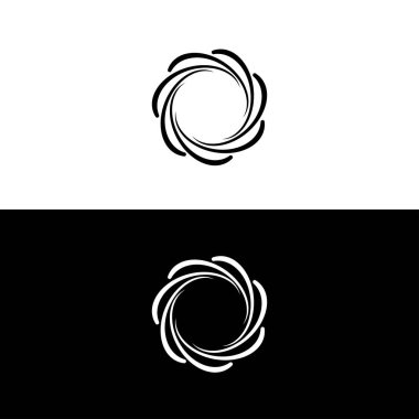 Çember vektör logo şablonu tasarımı. Çember simgesi çizimi