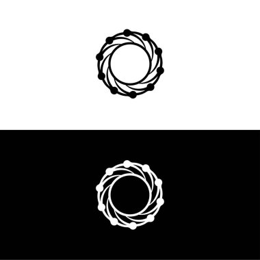 Çember vektör logo şablonu tasarımı. Çember simgesi çizimi