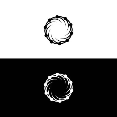 Çember vektör logo şablonu tasarımı. Çember simgesi çizimi