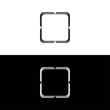 Dikdörtgen vektör logo şablonu tasarımı