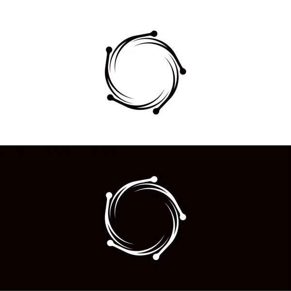 Κύκλος Εικονίδιο Διάνυσμα Σχέδιο Πρότυπο Λογότυπο Εικόνα Σιλουέτας Κύκλου — Διανυσματικό Αρχείο