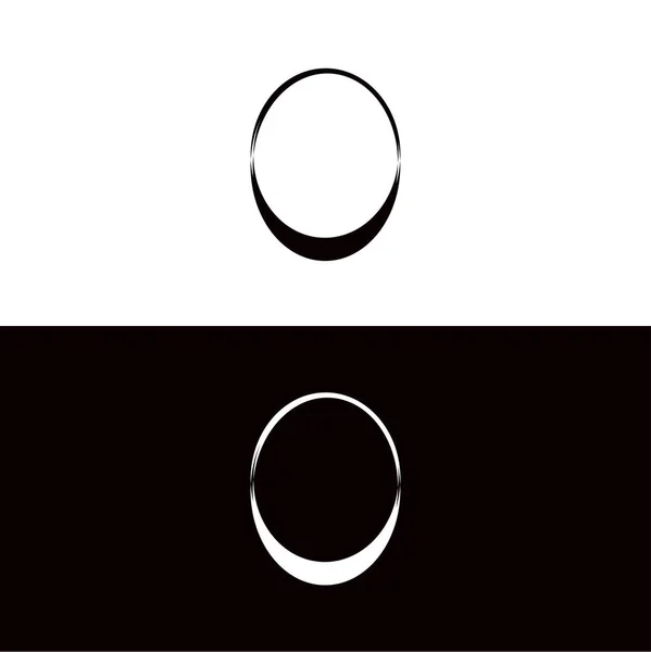 Чорно Біле Коло Векторний Дизайн Шаблону Логотипу — стоковий вектор