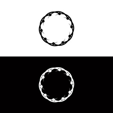 Yuvarlak dairesel çerçeveler, sınırlar. Çember vektör logosu