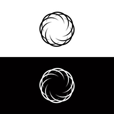 Çember vektör logo şablonu tasarımı. Çember simgesi çizimi