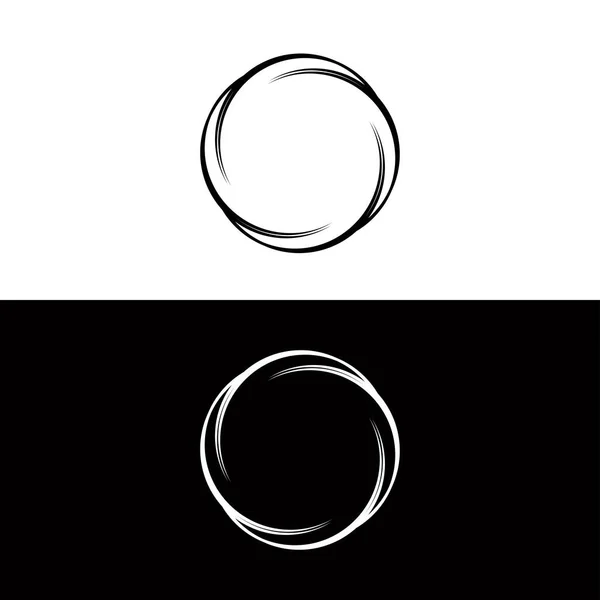 Okrągłe Okrągłe Banery Granice Logo Wektora Okręgu — Wektor stockowy