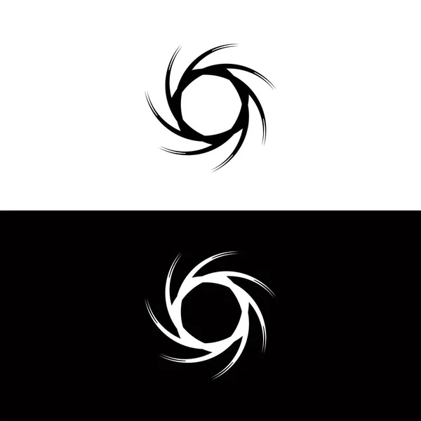 Schwarz Weiße Kreis Vektor Logo Vorlage Design Illustration Kreis Vektor — Stockvektor