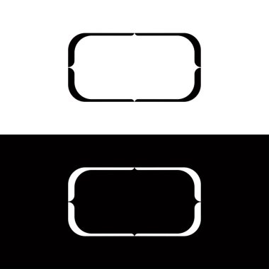 Dikdörtgen vektör logo şablonu tasarımı