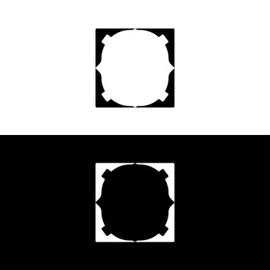 Dikdörtgen vektör logo şablonu tasarımı