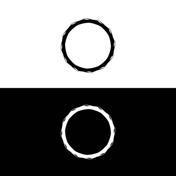 Μαύρο Και Άσπρο Πρότυπο Πρότυπο Διανυσματικό Λογότυπο Κύκλο — Διανυσματικό Αρχείο