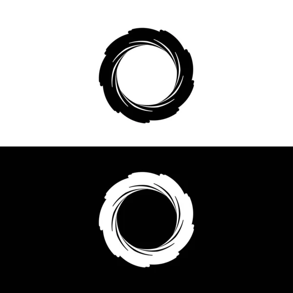 Cornici Rotonde Banner Circolari Bordi Logo Vettoriale Del Cerchio — Vettoriale Stock