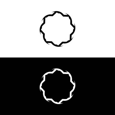 Çember vektör logo şablonu tasarımı. Çember simgesi iliülasyonu