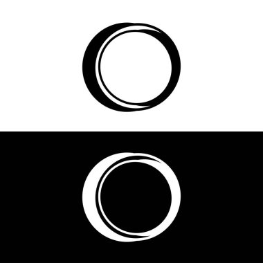 Çember vektör logo şablonu tasarımı. Çember elips vektör logo tasarımı