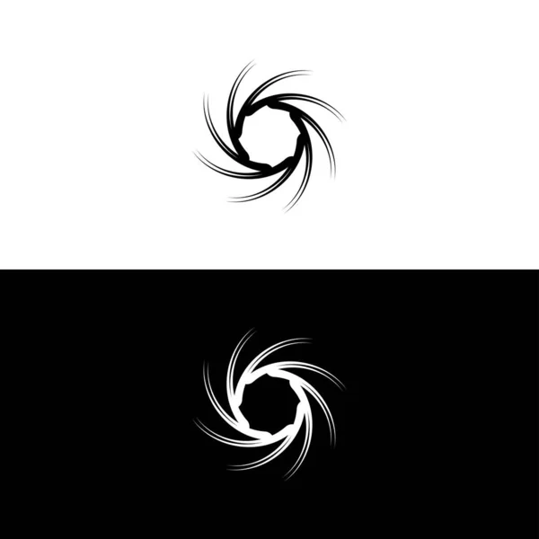 Черно Белый Дизайн Векторного Логотипа Круга — стоковый вектор