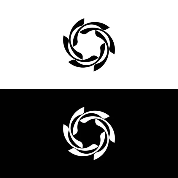 Kulaté Kruhové Korouhve Okraje Logo Kruhového Vektoru — Stockový vektor