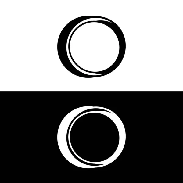 Circle Vector Logo Template Design Circle Ellipse Vector Logo Design — Stock Vector