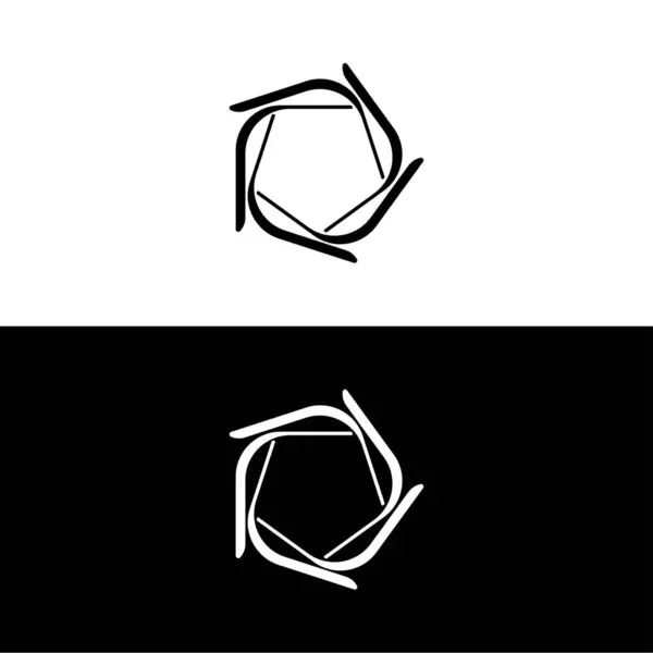 サークルベクトルロゴテンプレートデザイン 円楕円ベクトルロゴデザイン — ストックベクタ