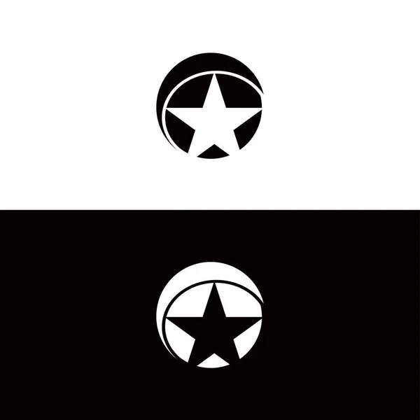 Circle Star Vector Logo Template Design — Stock Vector