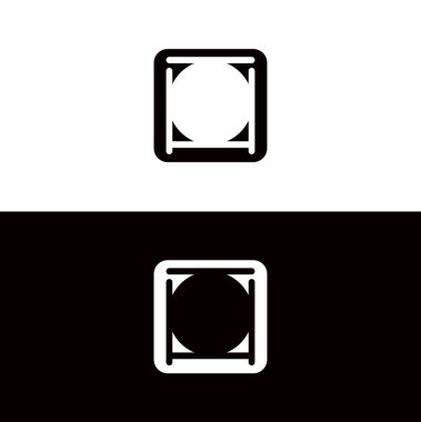 Dikdörtgen vektör logo şablonu tasarımı