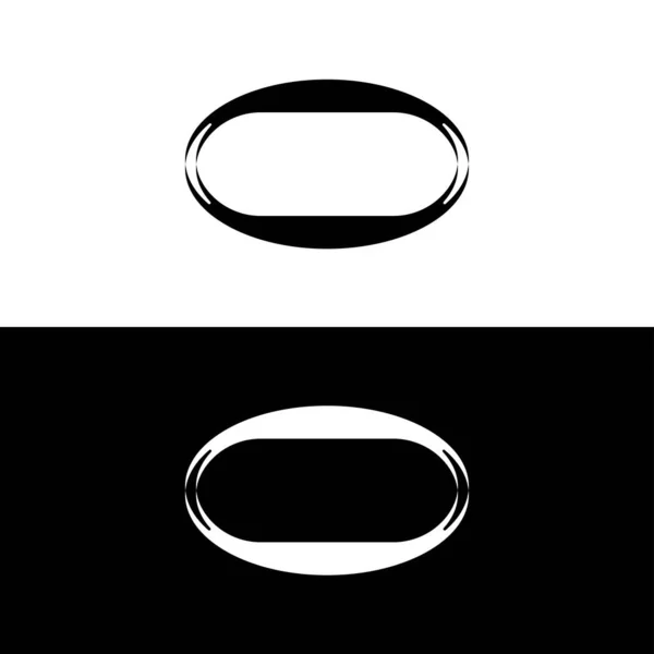 Zwart Wit Cirkel Vector Logo Template Ontwerp Cirkel Pictogram Illustratie — Stockvector