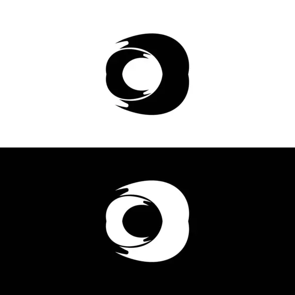 Diseño Plantilla Logotipo Vector Círculo Blanco Negro Ilustración Del Icono — Archivo Imágenes Vectoriales