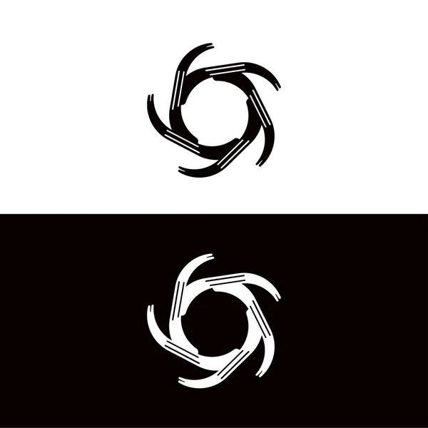 Круглі Круглі Банерні Рамки Рамки Circle Векторний Дизайн Шаблону Логотипу — стоковий вектор