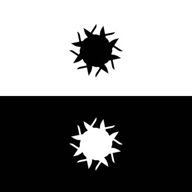 Çember vektör logo şablonu tasarımı. Çember simge silueti çizimi