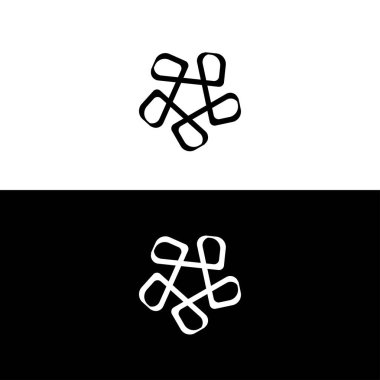 Çember vektör logo şablonu tasarımı. Çember simge silueti çizimi