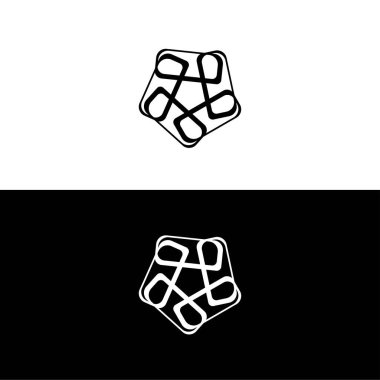 Çember vektör logo şablonu tasarımı. Çember simge silueti çizimi