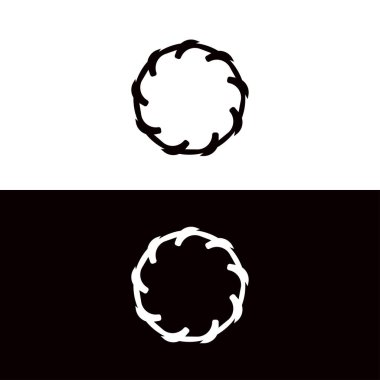 Yuvarlak dairesel çerçeveler, sınırlar. Çember vektör logosu