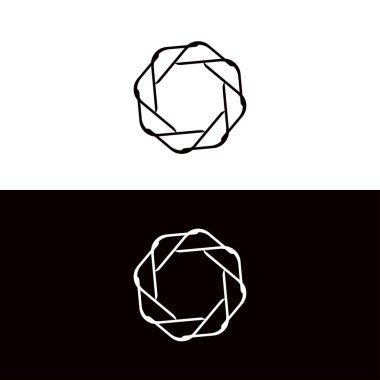 Yuvarlak dairesel çerçeveler, sınırlar. Çember vektör logosu