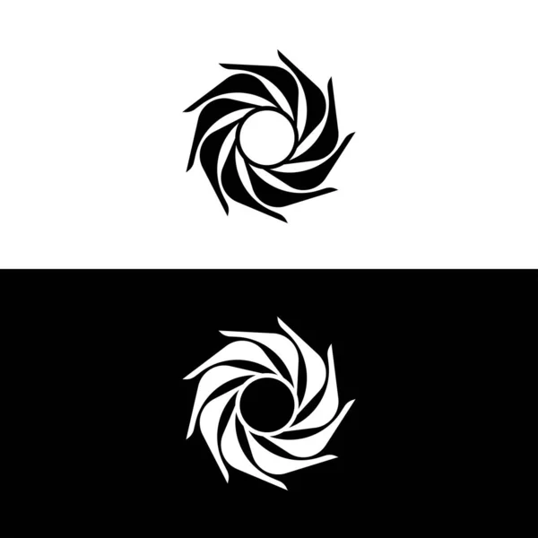 Schwarz Weiße Kreis Vektor Logo Vorlage Design Design Der Kreis — Stockvektor