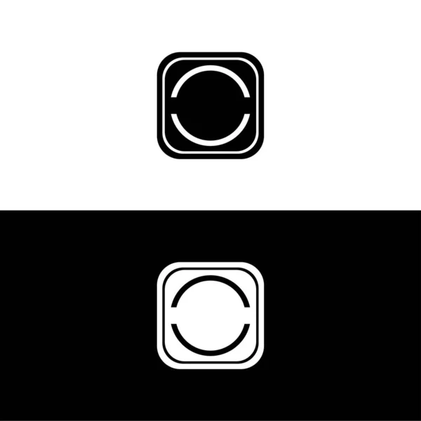 Svart Och Vit Cirkel Vektor Logotyp Mall Design Design Mallar — Stock vektor