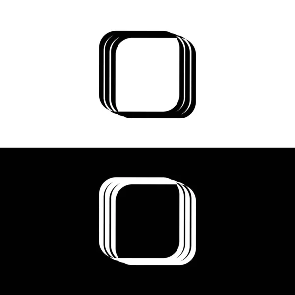 Rectangle Vector Logo Template Design — Stock Vector