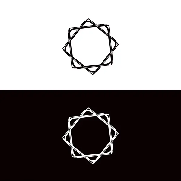 Круглі Круглі Банерні Рамки Межі Логотип Круглого Вектора — стоковий вектор