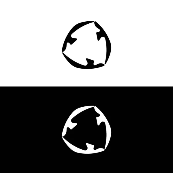 Design Modello Logo Vettoriale Cerchio Cerchio Icona Silhouette Illustrazione — Vettoriale Stock