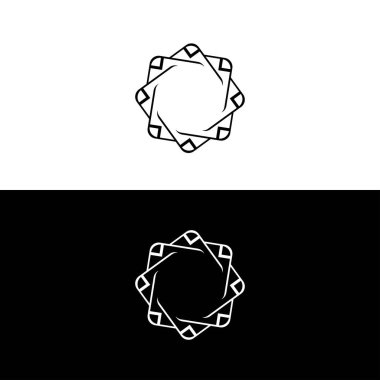 Çember vektör logo şablonu tasarımı. Çember simgesi çizimi