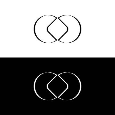 Çember vektör logo şablonu tasarımı. Çember simgesi çizimi