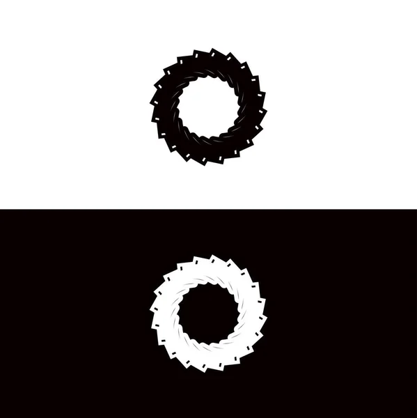 圆形矢量标志模板设计 黑白圆形矢量标志模板设计 黑白圆形矢量标志模板设计 — 图库矢量图片
