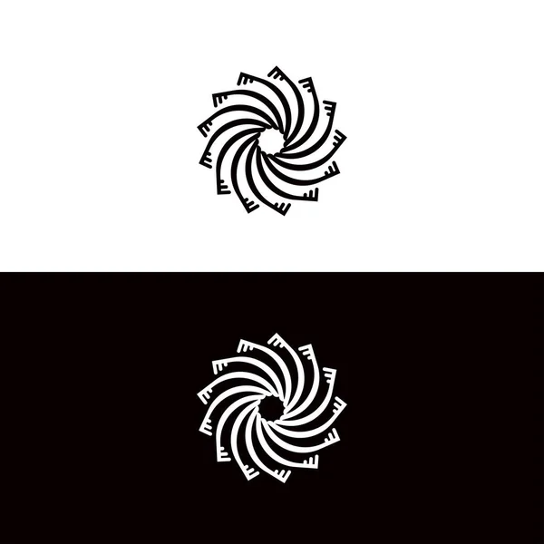 Circle Vector Logo Template Design Black White Circle Vector Logo — Stock Vector