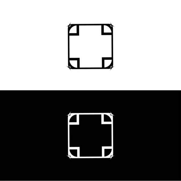 Dikdörtgen Vektör Logo Şablonu Tasarımı — Stok Vektör