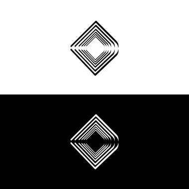 Siyah ve beyaz daire vektör logo şablonu tasarımı