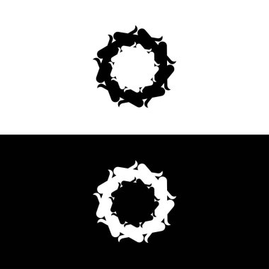 Çember vektör logo şablonu tasarımı. Çember logo silueti