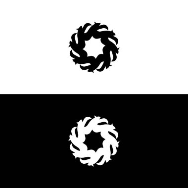 Yuvarlak dairesel çerçeveler, sınırlar. Çember vektör logosu