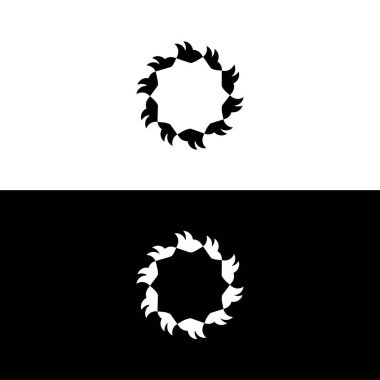 Yuvarlak dairesel çerçeveler, sınırlar. Çember vektör logosu